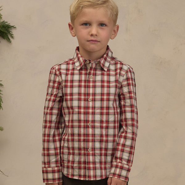Noralee -  Harrison Button Down - Holiday Tartan