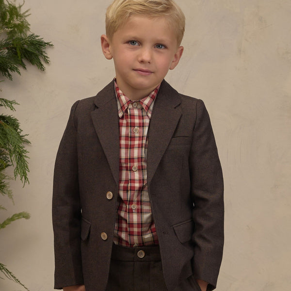 Noralee -  Harrison Button Down - Holiday Tartan