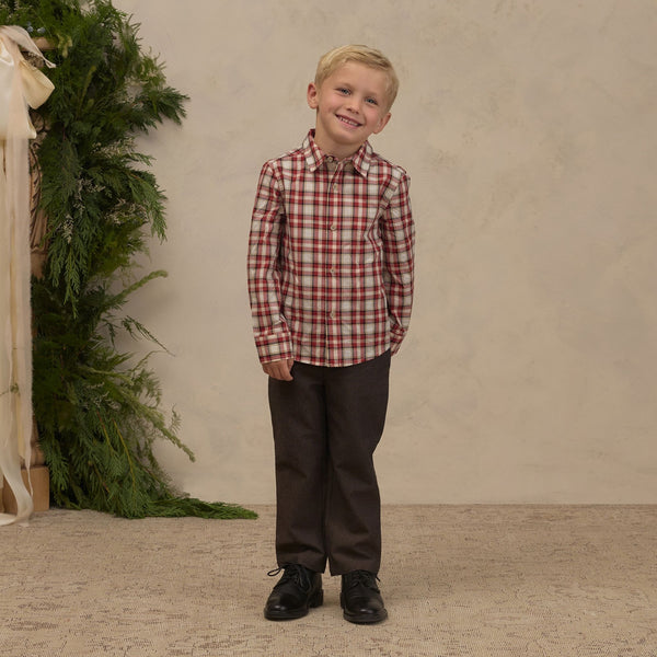 Noralee -  Harrison Button Down - Holiday Tartan