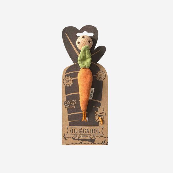 Oli & Carol - Cathy the Carrot Pacifier Clip