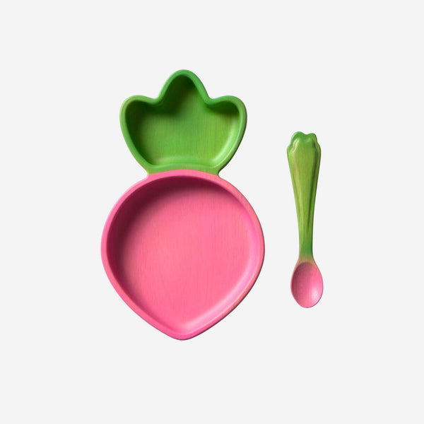 Oli & Carol US - Ramona the Radish Plate & Spoon Set