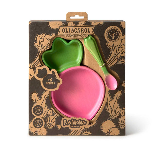 ROli & Carol US - Ramona the Radish Plate & Spoon Set