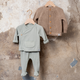 Snug - Organic Cotton Crossover Sweater with Pocket and Footie Pants Set