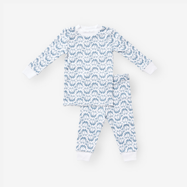 Lewis - Organic Cotton Pajama Set - Dino / Storm