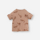 PLAY UP - Gecko Print Jersey T-Shirt - Sandalwood