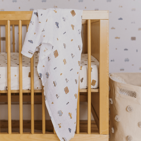 Pehr - Organic Cotton Muslin Swaddle - Rush Hour