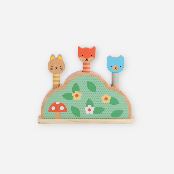 Petit Collage - Petit Friends Wooden Pop-Up Toy