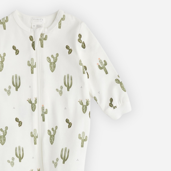 Petit Lem - Cactus Print Footed Sleeper