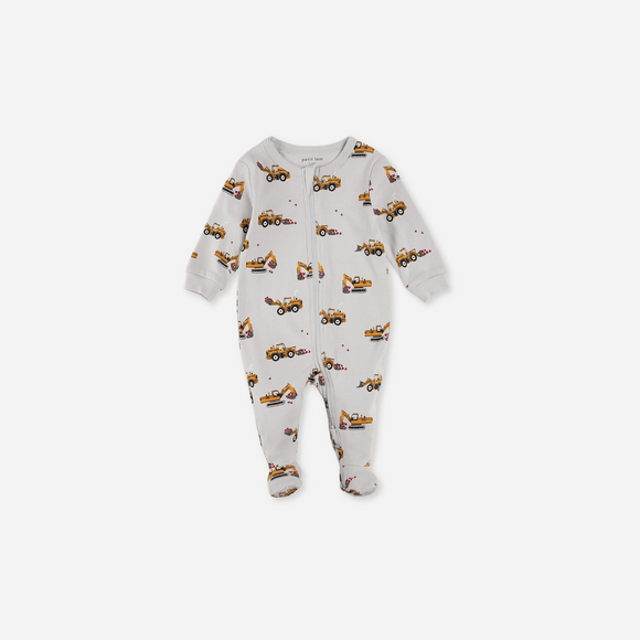 Petit Lem - I Dig You Footed 2-Way Zipper  - Sleeper