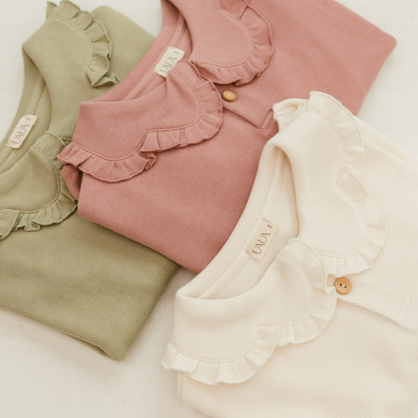 UAUA Collections - Pima Cotton Bib Sweater - Rosas