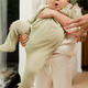 UAUA Collections - Pima Cotton Kimono Footie Pajamas with Button - Olivia