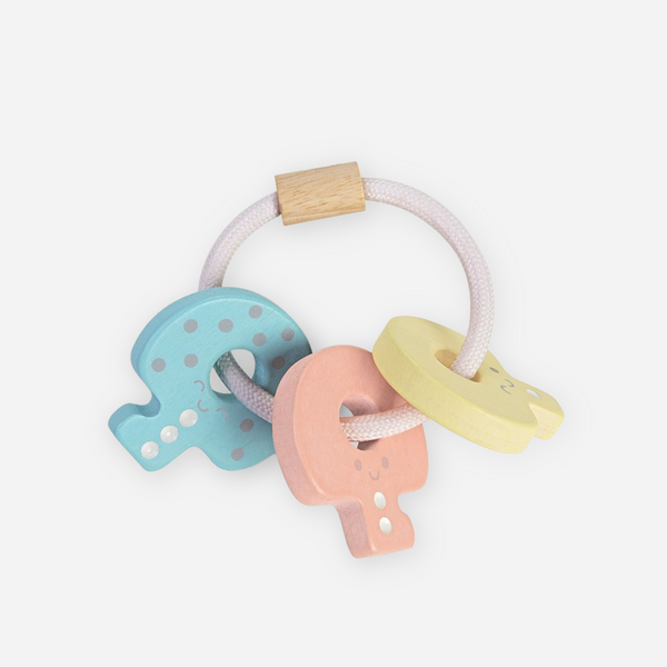 Plan Toys - Baby Key Rattle - Pastel