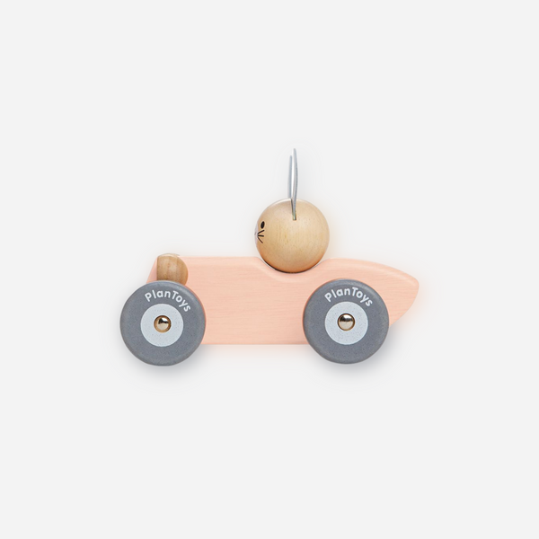 Plan Toys - Bunny Racing Car - Pink