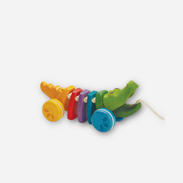 Plan Toys - Rainbow Alligator Pull Toy