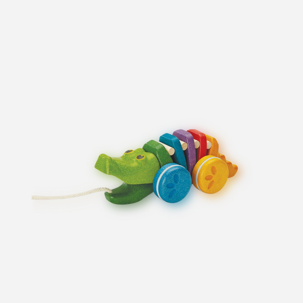 Plan Toys - Rainbow Alligator Pull Toy