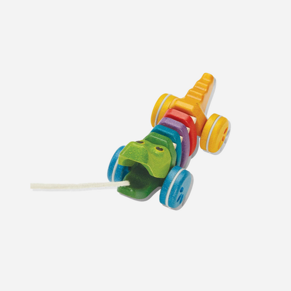 Plan Toys - Rainbow Alligator Pull Toy