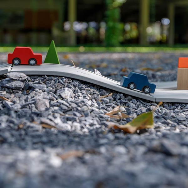 Plan Toys - Rubber Road & Rail Set - Medium