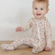 Quincy Mae - Bamboo Zip Footie - Bloom
