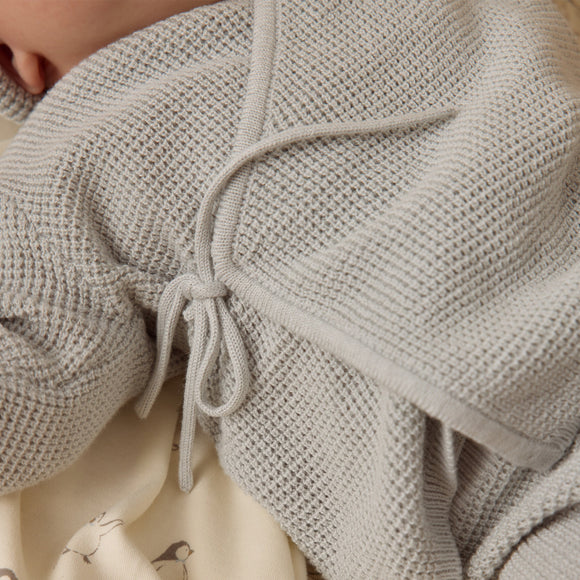 Quincy Mae - Knit Wrap Top - Ice Blue