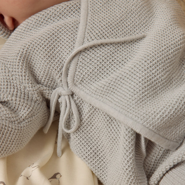 Quincy Mae - Knit Wrap Top - Ice Blue