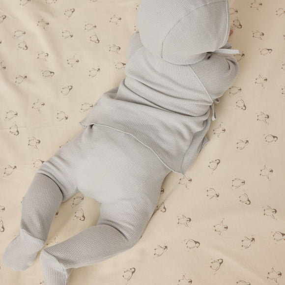 Quincy Mae - Footed Knit Pant - Ice Blue