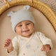 Quincy Mae - Baby Bear Beanie - Ice Blue