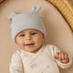 Quincy Mae - Baby Bear Beanie - Ice Blue