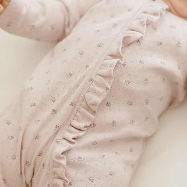 Quincy Mae - Ruffle Jumpsuit - Lilac Ditsy