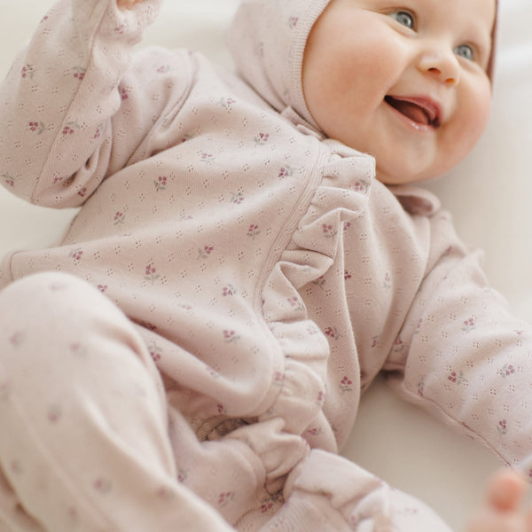 Quincy Mae - Ruffle Jumpsuit - Lilac Ditsy
