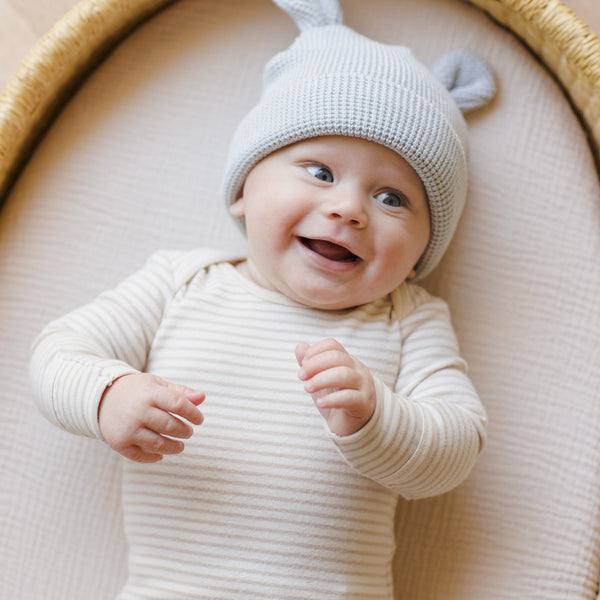 Quincy Mae - Baby Bear Beanie - Ice Blue