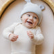 Quincy Mae - Baby Bear Beanie - Ice Blue