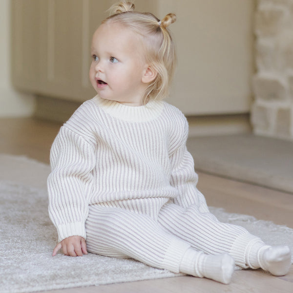 Quincy Mae - Relaxed Knit Sweater - Lilac