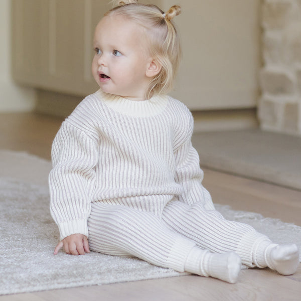 Quincy Mae - Chunky Knit Pant - Lilac