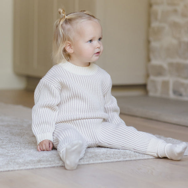 Quincy Mae - Relaxed Knit Sweater - Lilac
