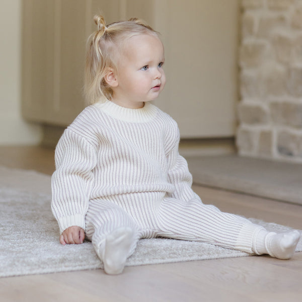 Quincy Mae - Chunky Knit Pant - Lilac