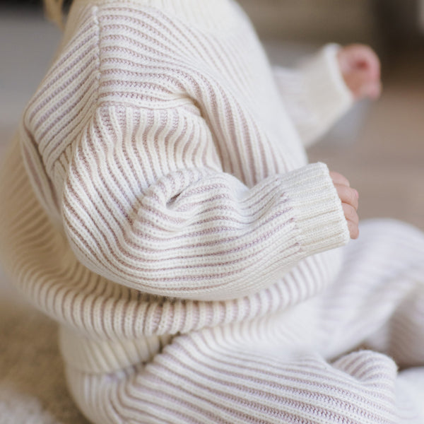 Quincy Mae - Relaxed Knit Sweater - Lilac