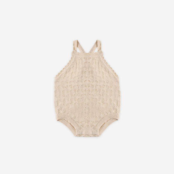 Quincy Mae - Annie Knit Romper - Ecru