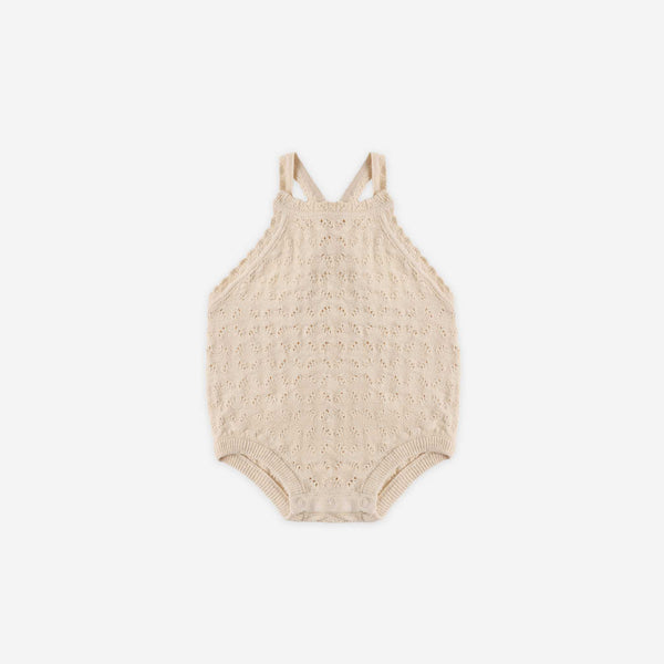 Quincy Mae - Annie Knit Romper - Ecru