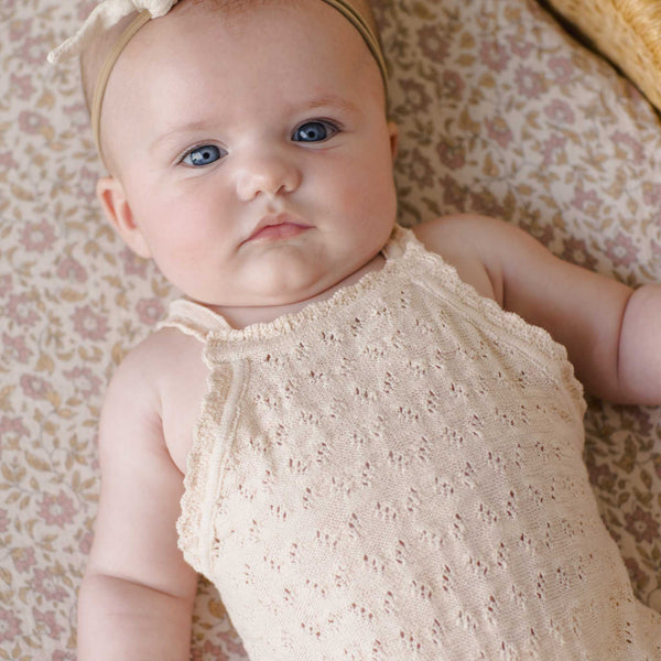 Quincy Mae - Annie Knit Romper - Ecru