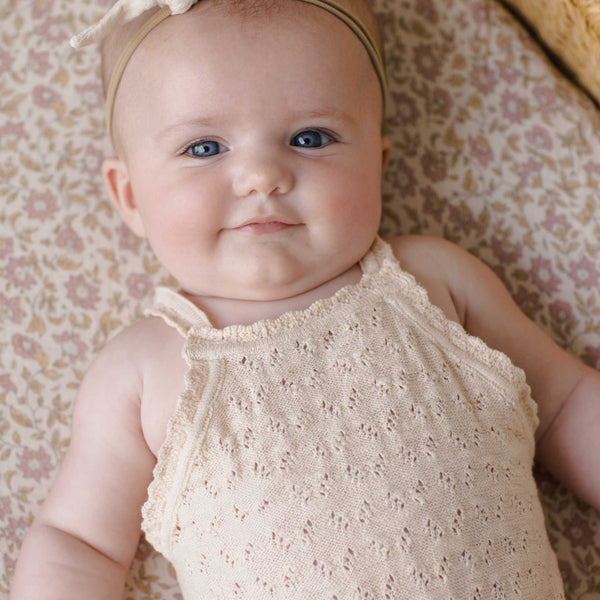 Quincy Mae - Annie Knit Romper - Ecru