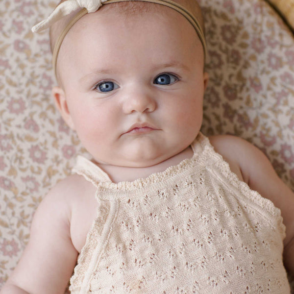 Quincy Mae - Annie Knit Romper - Ecru