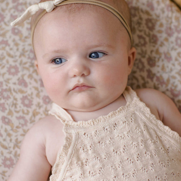 Quincy Mae - Annie Knit Romper - Ecru