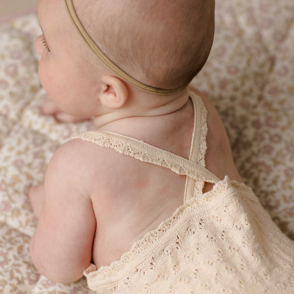 Quincy Mae - Annie Knit Romper - Ecru