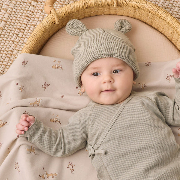 Quincy Mae - Baby Bear Beanie - Laurel
