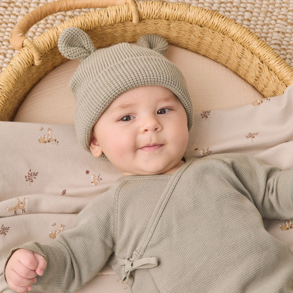 Quincy Mae - Baby Bear Beanie - Laurel