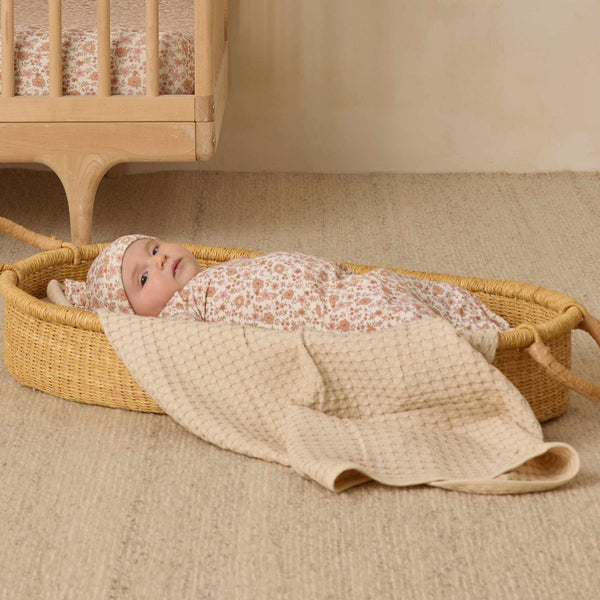 Quincy Mae - Bamboo Baby Gown + Hat Set - Bloom