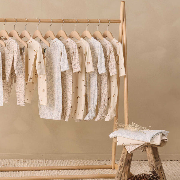 Quincy Mae - Bamboo Baby Gown + Hat Set Woodland
