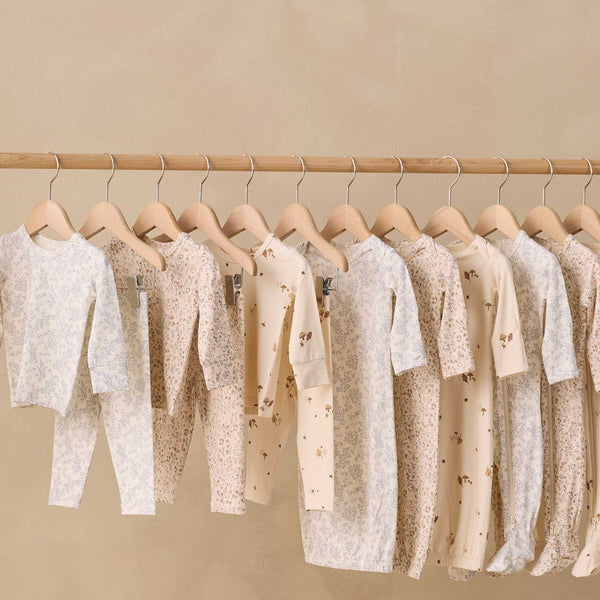 Quincy Mae - Bamboo Baby Gown + Hat Set Woodland