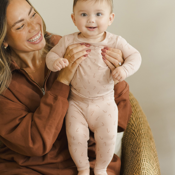 Quincy Mae - Bamboo Pajama Set - Candy Cane