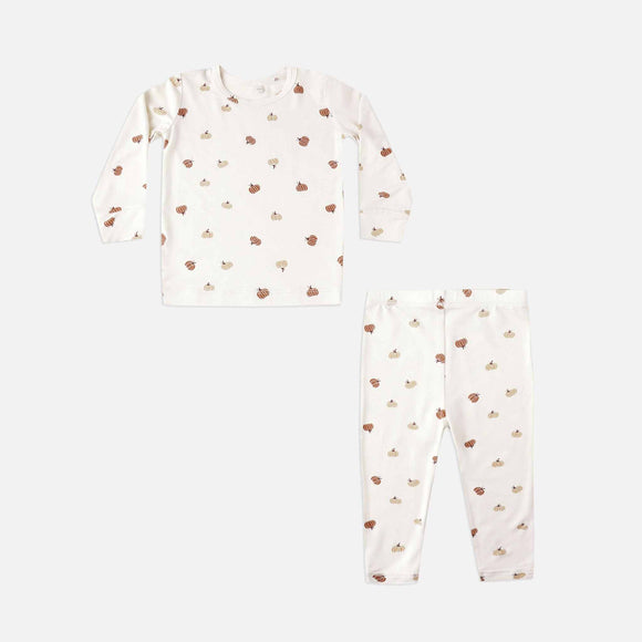 Quincy Mae - Bamboo Pajama Set - Pumpkins